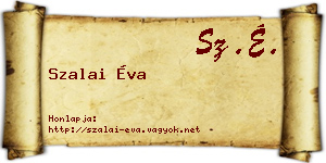 Szalai Éva névjegykártya