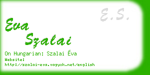 eva szalai business card